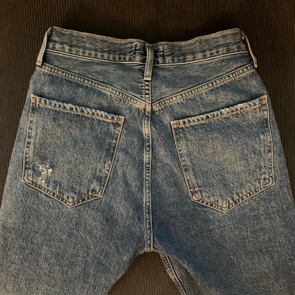 Agolde High Rise Blue Jeans - Picture 4 of 6
